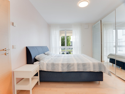 Bedroom and view through the window