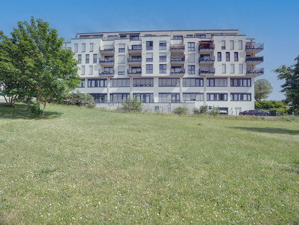 View onto the building from the south